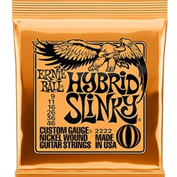 Ernie Ball P02222 Hybrid Slinky Nickel Wound Electric Guitar Strings - 9-46 Gauge