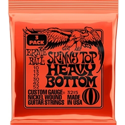 Ernie Ball P02215 Skinny Top Heavy Bottom Slinky Nickel Wound Electric Guitar Strings - 10-52 Gauge