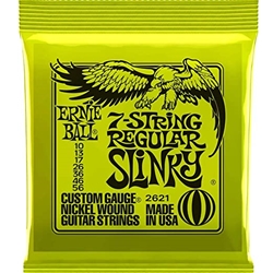 Ernie Ball P02621 Regular Slinky 7-String Nickel Wound Electric Guitar Strings - 10-56 Gauge