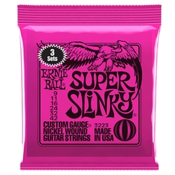 Ernie Ball P03223 3-PACK Super Slinky Electric Guitar String Sets, 9-42