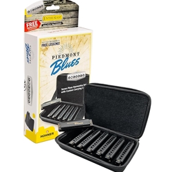 Hohner PBH7 Piedmont Blues Seven Harmonica Pack with case
