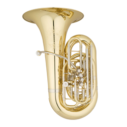 Eastman EBC632 CC Tuba w/Case, 4/4 Size, 4 front action pistons, 5th rotary valve, Lacquer finish, Laskey 30H Mouthpiece, Wheeled Case