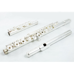 Haynes AF680-BO Amadeus Flute, Solid Silver Headjoint, Silver Plated Body, Foot, Low B, Offset G