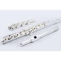 Haynes Q20B14KR Classic Flute w/14K Riser, Sterling Silver Hand Cut Headjoint, Sterling Silver Body, Silver-Plated Foot, Open Hole, Low B FREE SHIPPING!