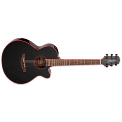 Takamine TAKGF49CECB Acoustic-Electric Guitar with Spruce Top, Sapele Back and Sides, Mahogany Neck, and Laurel Fingerboard - Cosmic Black